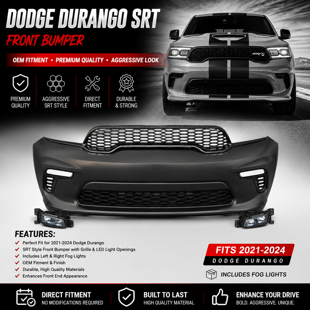 Dodge Durango SRT Front bumper 2021-2024