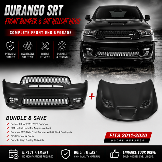 Dodge Durango SRT Front Bumper & SRT Hellcat Style Hood 2011-2020