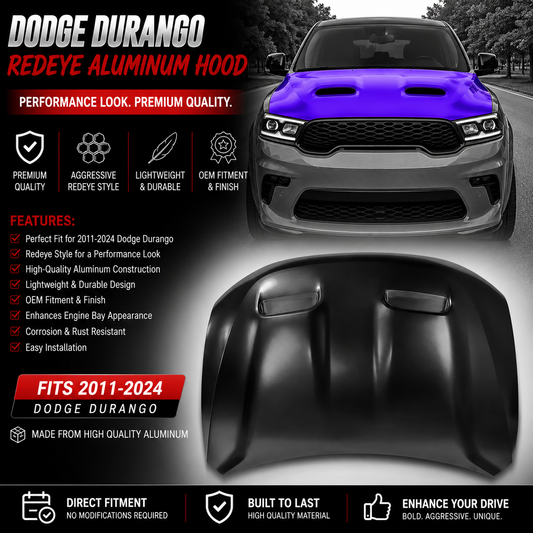 Dodge Durango Redeye Style Aluminum Hood 2011-2024